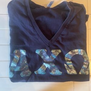 ALPHA CHI OMEGA Screen Printed Tee Size S